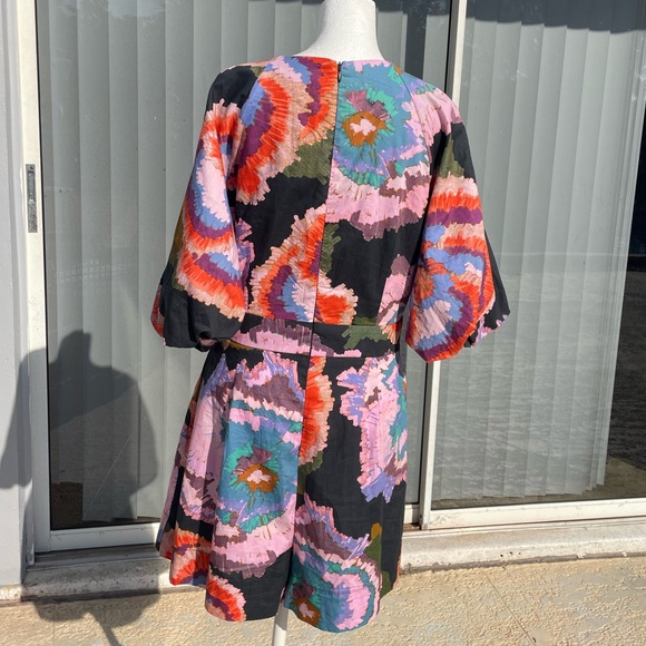 Sam and Jess Colorful Balloon Sleeve Romper Size Large - Picture 7 of 11